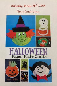 Halloween Paper Plate Craft @ Mamou Library