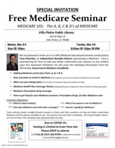 Free Medicare Seminar @ Main Library (Ville Platte)