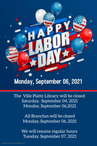 Labor Day Closings @ Evangeline Parish Library