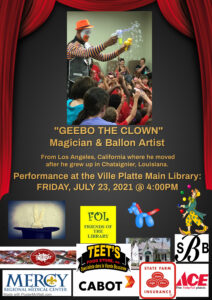 Geebo the Clown @ Ville Platte Main Library