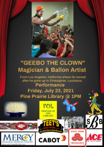 Geebo the Clown (Pine Prairie) @ Ville Platte Main Library